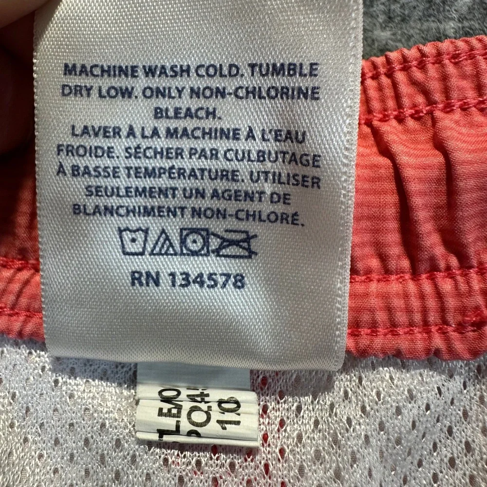 Vineyard Vines Swim Trunks Mens Large Coral Pink Striped Beach Preppy